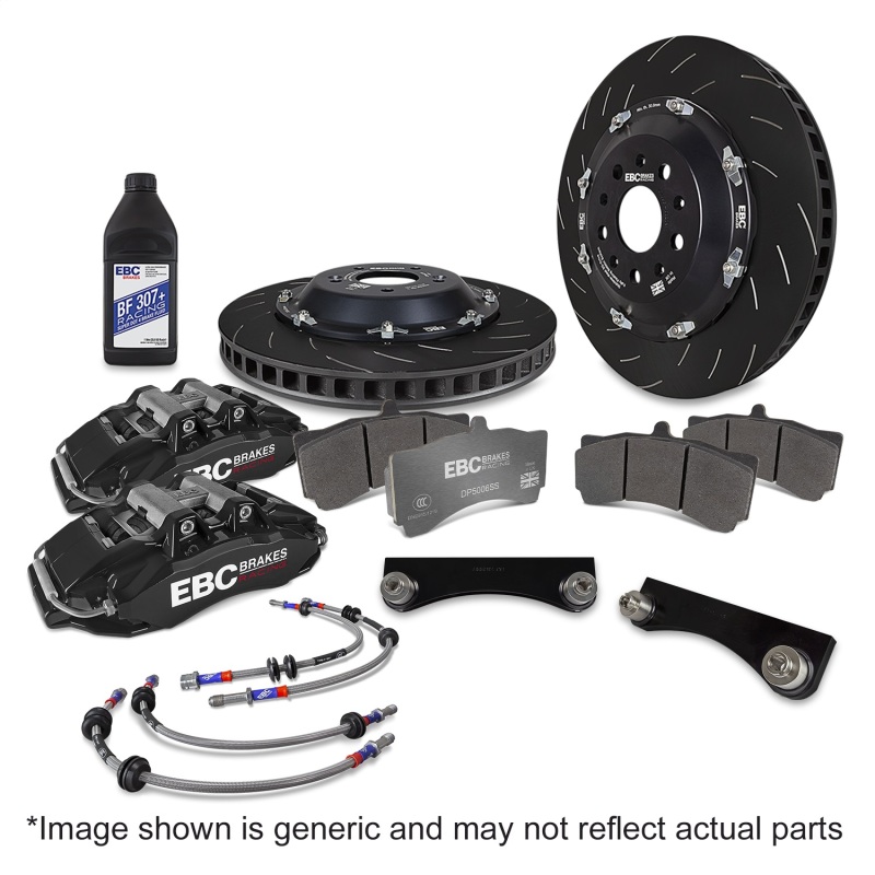 EBC Racing 89-98 Nissan Skyline GT-R R32/R33 Black Apollo-6 Caliper 355mm Rotor Front Big Brake Kit