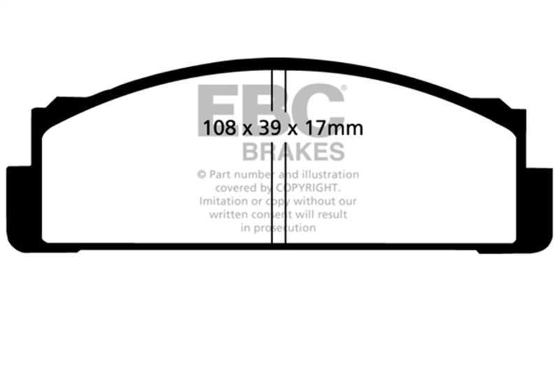 EBC 68-83 Fiat 124 1.6 Yellowstuff Front Brake Pads - Image 2
