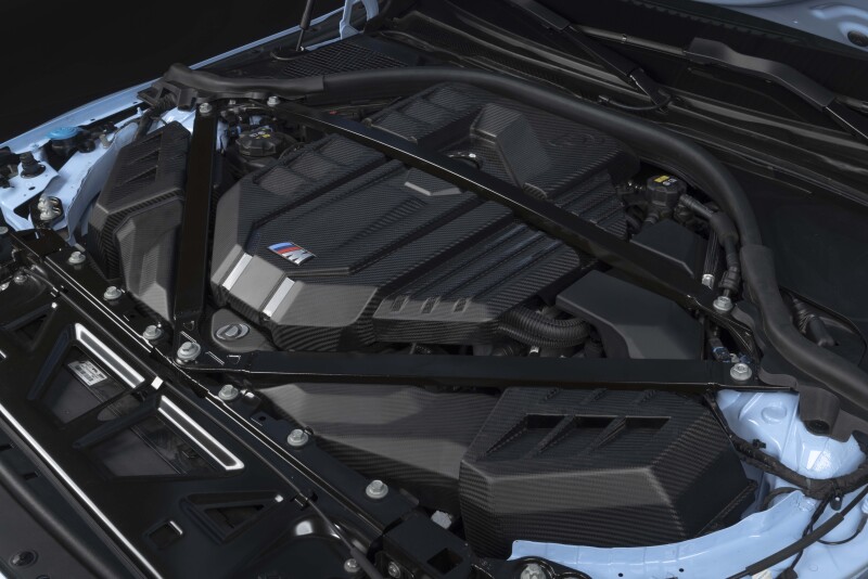 Dinan 21-27 BMW M2/M3/M4 (G80/G82/G87) Matte Carbon Fiber Engine Cover w/Gloss Accents - Image 14