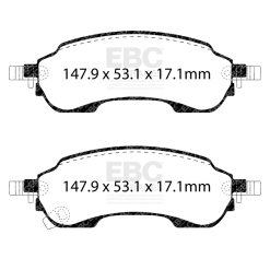 Alternative view of EBC 2022+ Ford Bronco Raptor 3.0T Rear Extra Duty Brake Pads