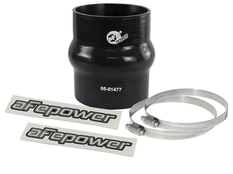 aFe Magnum FORCE Intake Coupling Kit (3-1/8 IN ID x 4 IN L) Straight Coupler w/ Hump - Black
