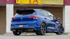 Borla 22-25 Volkswagen Golf R S-type Cat-Back Exhaust - Dual 4.5in Stainless Brushed Tips w/ Logo - Image 3