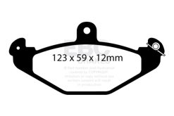 Alternative view of EBC Racing 08-11 Lotus Exige 1.8L Supercharged (240) RP-X Rear Brake Pads