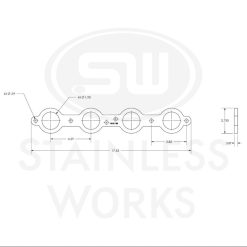 Stainless Works Chevrolet LS1/LS6 Round Port Header 304SS Exhaust Flanges 1-7/8in Primaries - Image 3
