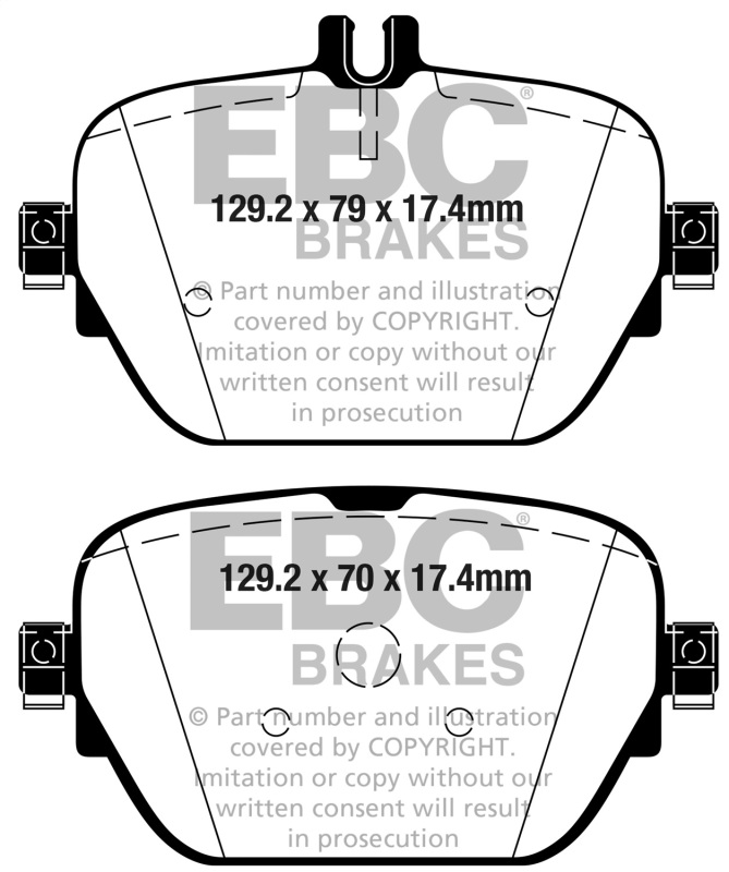EBC 2019+ Mercedes-Benz CLS53 AMG (C257) 3.0L Turbo Yellowstuff Rear Brake Pads - Image 2