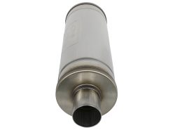 aFe MACH Force-Xp 409 SS Muffler 2.5in Center/Center 18in L x 6in Dia - Round Body - Image 3