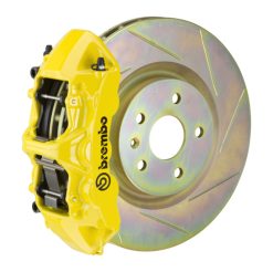 Brembo 10-15 Camaro V6 Front GT BBK 6 Piston Cast 355x32 1pc Rotor Slotted Type-1- Yellow