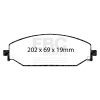 EBC 2022+ Jeep Grand Wagoneer 6.4L Orangestuff Front Brake Pads