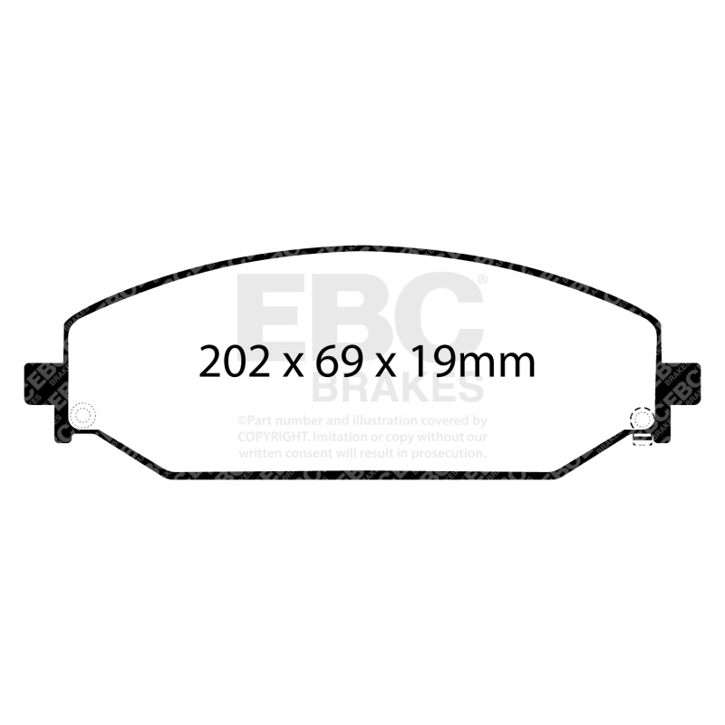 EBC 2019+ Ram 1500 (DT) Bluestuff Front Brake Pads - Image 3