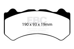EBC 08-11 Nissan GT-R (R35) 3.8 Twin Turbo (Cast Iron Rotors) Bluestuff Front Brake Pads - Image 3