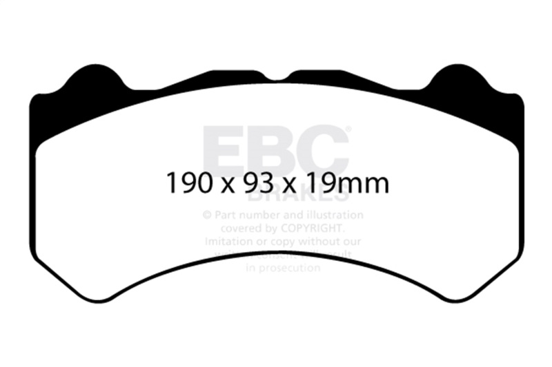 EBC 08-11 Nissan GT-R (R35) 3.8 Twin Turbo (Cast Iron Rotors) Bluestuff Front Brake Pads - Image 3