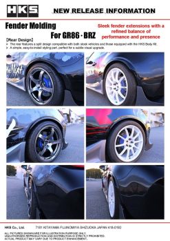 HKS 2022+ Toyota GR86 / Subaru BRZ Fender Molding Kit - Image 4
