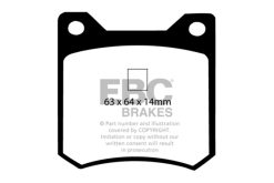 Alternative view of EBC 72-84 De Tomaso Pantera 5.7 GTS Yellowstuff Rear Brake Pads