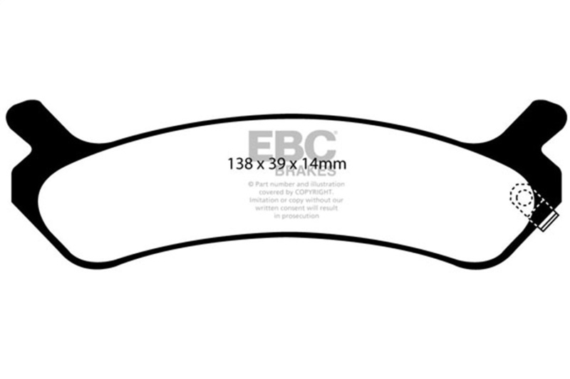 EBC 89-94 Hyundai Sonata 3.0L Yellowstuff Rear Brake Pads - Image 2