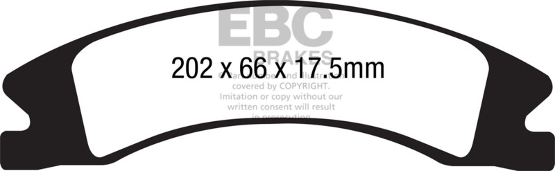 EBC 15+ Cadillac Escalade Ext/Esv 6.2 2WD Yellowstuff Front Brake Pads - Image 2