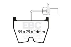 Alternative view of EBC Racing 2017+ Audi RS3 2.5L Turbo RP-X Front Brake Pads