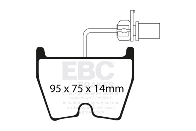 EBC 06-09 Audi RS4 4.2 (Cast Iron Rotors) Bluestuff Front Brake Pads - Image 3