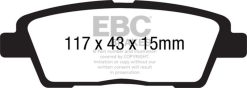 Alternative view of EBC 10-11 Hyundai Genesis 3.8 Yellowstuff Rear Brake Pads