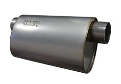 Kooks 3in Oval Offset/Offset (Same Side) Muffler 14in Long Body Stainless Steel - Image 3