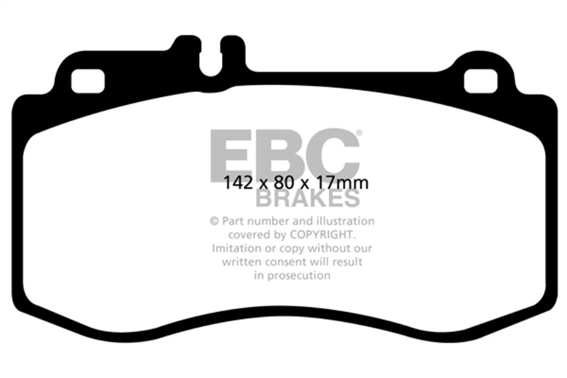 EBC 10+ Mercedes-Benz E350 3.5 AMG Sport Package Yellowstuff Front Brake Pads - Image 2