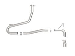 Alternative view of aFe Takeda 2.5in 304 SS Axle-Back Exhaust w/o Muffler w/Polish Tip 18-22 Hyundai Kona L4-1.6L(t) AWD