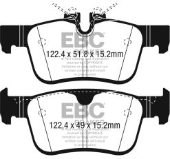 Alternative view of EBC 2017+ Volvo S90 2.0L Turbo Yellowstuff Rear Brake Pads