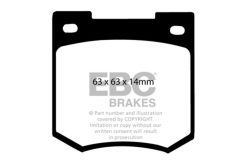 Alternative view of EBC 67-70 Ford Cortina 1.6 Yellowstuff Front Brake Pads