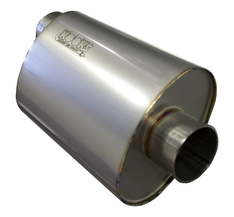 Kooks 3in Oval Center/Offset Muffler 12in Long Body Stainless Steel - Image 3