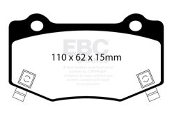 Alternative view of EBC 16+ Cadillac ATS-V 3.6 Twin Turbo Yellowstuff Rear Brake Pads