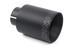 Dinan Double-Walled 4in Clamp-On Exhaust Tip - Black - 4in Outlet / 2.75in Inlet