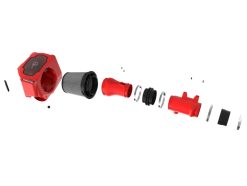 Alternative view of aFe 2025 RAM 1500 L6-3.0L (tt) Momentum GT Red Edition Cold Air Intake w/ Pro Dry S Filter (MOQ 12)