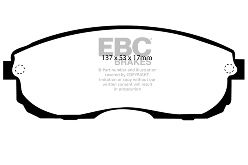 EBC 99-01 Infiniti G20 2.0 Yellowstuff Front Brake Pads - Image 2