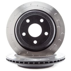 Alcon 2007+ Jeep JK-JL 330x22mm Rotors 4-Piston Calipers Rear Brake Kit (Includes Brake Lines) - Red - Image 3