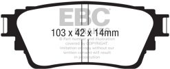 Alternative view of EBC 18-21 Mitsubishi Outlander Yellowstuff Rear Brake Pads