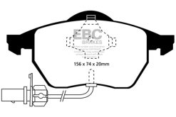 Alternative view of EBC 99-01 Audi A4 1.8 Turbo (B5) Yellowstuff Front Brake Pads