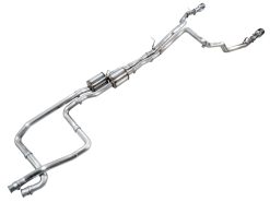 AWE Tuning 2025+ RAM 1500 RHO 3.0 I6 TT 0FG Dual Rear Exit Cat-Back Exhaust - Chrome Silver Tips - Image 7