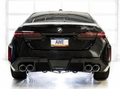 AWE Tuning BMW G90/G99 M5 Track Edition Cat-Back Exhaust - Chrome Silver Tips - Image 11