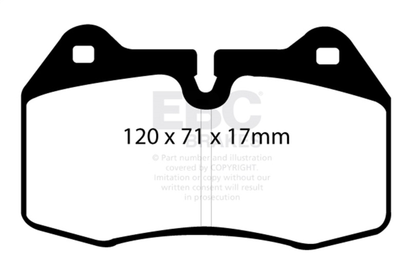 EBC 94-99 BMW M5 3.8 (E34) Yellowstuff Front Brake Pads - Image 2