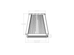 aFe POWER Universal Clamp-On Air Filter w/ D2 Dura-Dry Media - 6in F x 7.5in B x 5.5in T x 7in H - Image 6