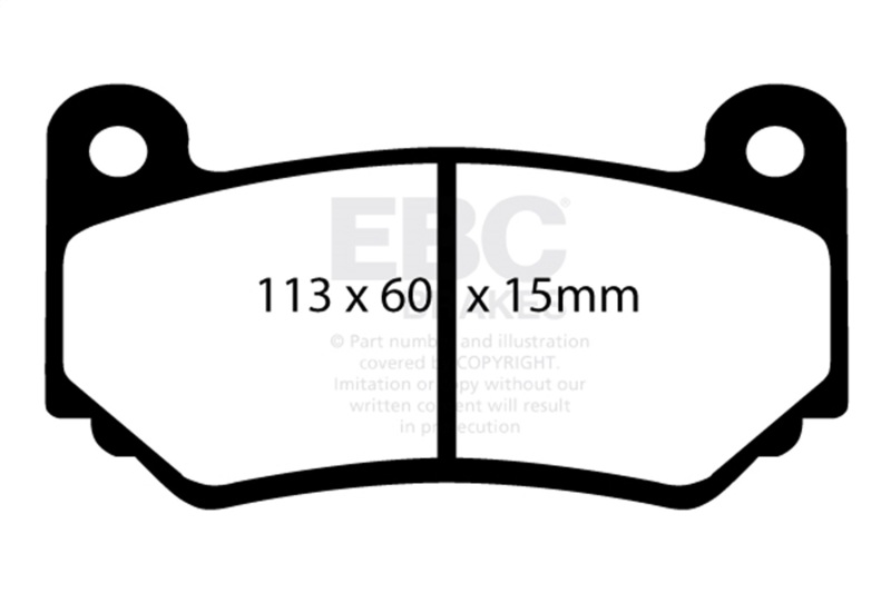 EBC 08-11 Lotus Exige 1.8 Supercharged (240) Greenstuff Front Brake Pads - Image 2