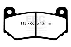 EBC Racing 08-11 Lotus Exige 1.8L Supercharged (240) RP-X Front Brake Pads - Image 2