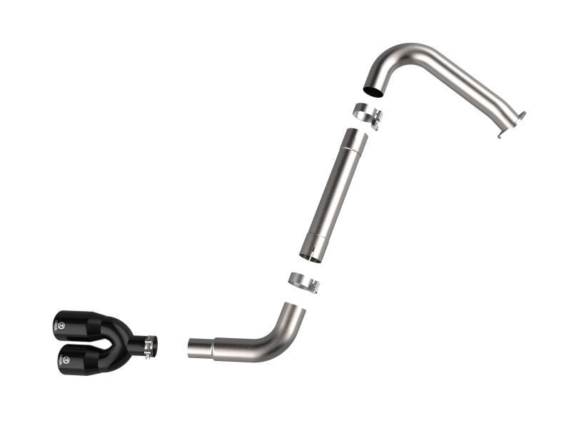 aFe Takeda Axle-Back Exhaust System Hyundai Elantra N Line 21-25 L4-1.6L- Black Tip - Image 2