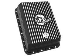 Alternative view of aFe POWER Pro Series Transmission Pan Black w/ Machined Fins RAM 3500 13-24 (AS69RC Transmission)