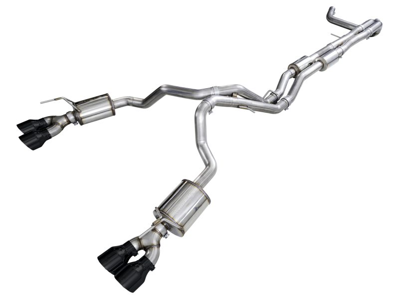 AWE Tuning 2021+ Cadillac Escalade 6.2L 0FG Dual Exit Exhaust System w/ 5in Diamond Blk Tips