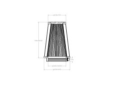 aFe POWER Universal Clamp-On Air Filter w/ D2 Dura-Dry Media - 3-1/2in F x 5in B x 3-1/2in T x 7in H - Image 6