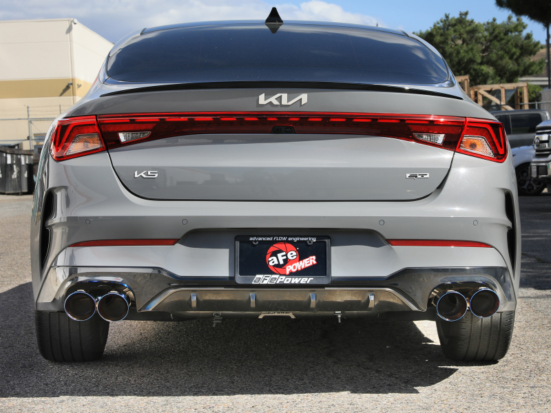 aFe Takeda 21-24 Kia K5 GT L4-2.5L (t) SS Axle-Back Exhaust System w/ Blue Flame Tips - Image 4