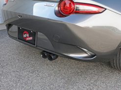 Alternative view of aFe Takeda 2-1/2in SS-304 Cat-Back Exhausts w/ Black Tip 16-19 Mazda MX-5 Miata ND 2.0T