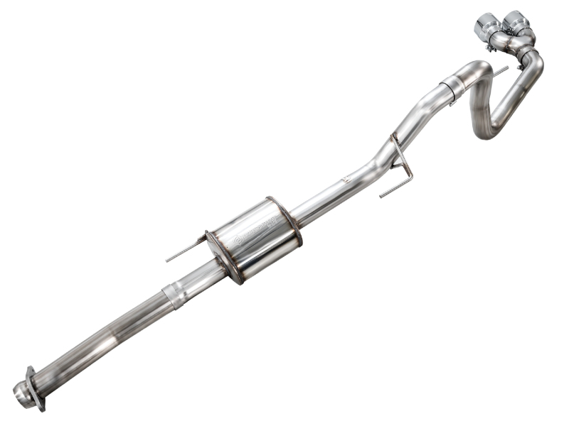 AWE Tuning 21-25 Ford F150 (14th Gen Reg Cab) Cat-Back Exhaust - 4.5in Dual Side Exit Chrome Tips - Image 7