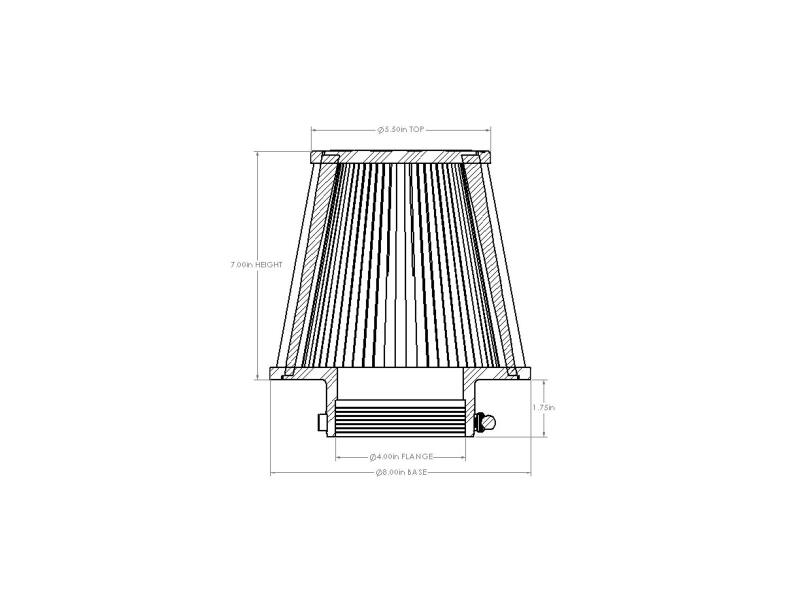 aFe Magnum FORCE Intake Replacement Air Filter w D2 Dura-Dry Media 4in F x8in B x5-1/2in T x7in H - Image 6