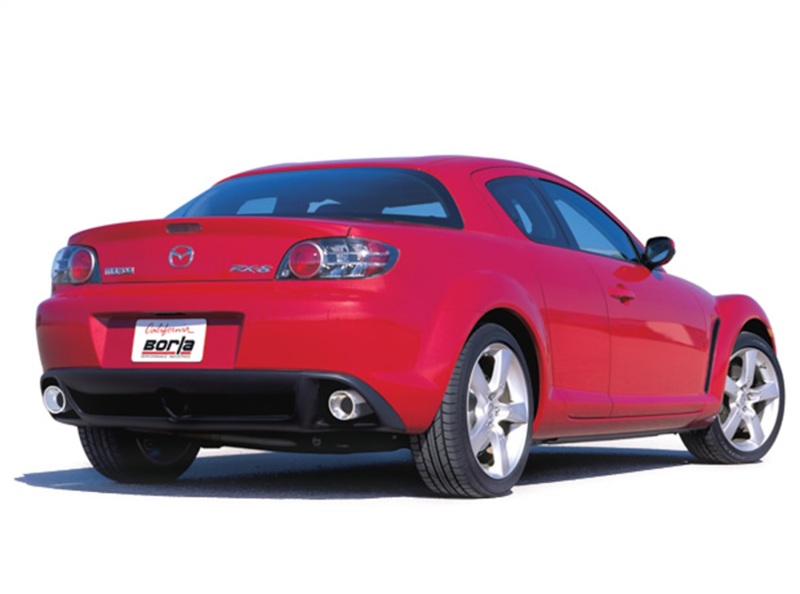 Borla 03-09 Mazda RX-8 1.3L Single Round Rolled Angle-Cut Cat-Back Exhaust - Image 6